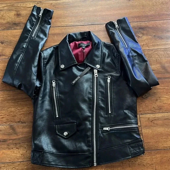 Leather Cropped Jacket - Picture 1 of 6